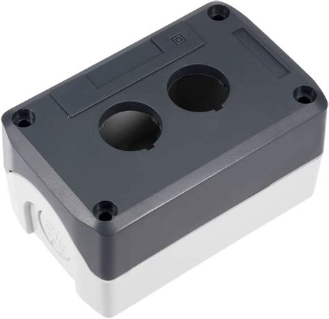 Buy uxcell Push Button Switch Control Station Box 22mm 2 Button Hole ...