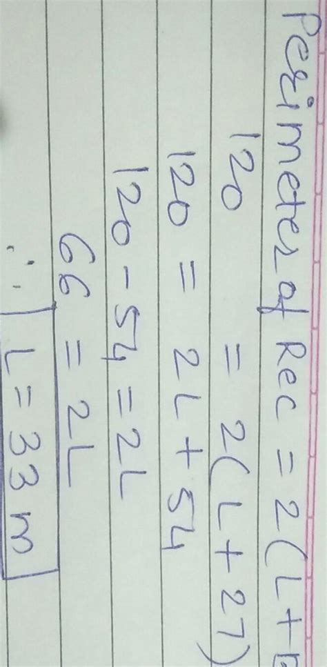 the perimeter of a rectangular field is 120 mettre.ifs its breadth is ...