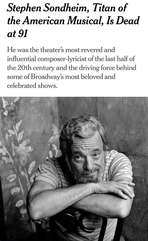 著名音乐剧泰斗，Stephen Sondheim斯蒂芬·桑德海姆去世……|音乐剧_新浪新闻