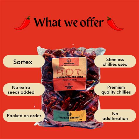 Mathania whole red chilli from Rajasthan – INDIANA ORGANIC