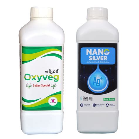 YK Laboratories OxyVeg 1 Litre & Nano Silver 2000ppm 1 Litre For Plant ...