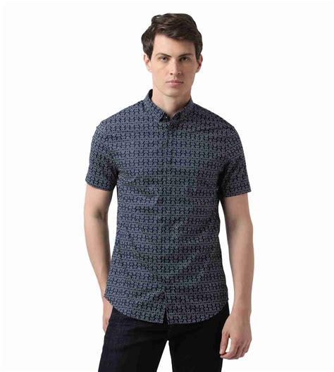 All-Over Logo Print Slim Fit Shirt