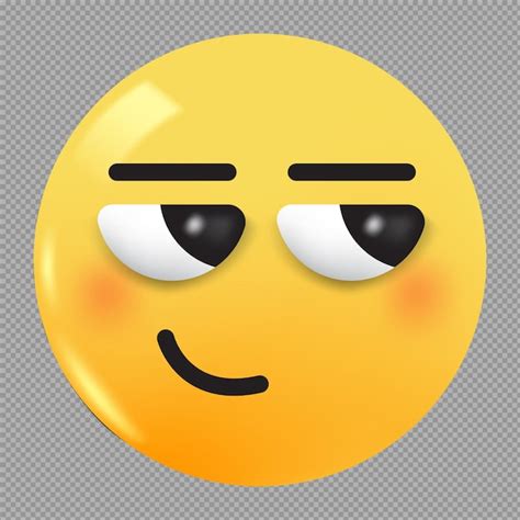 Premium PSD | 3D illustration of smiley face with eyes one side emoji ...