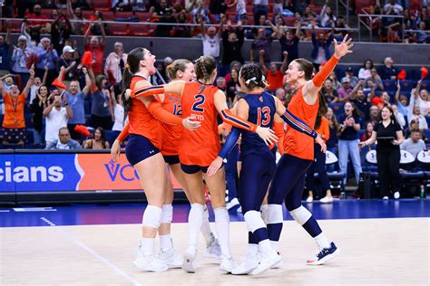 No. 24 Auburn Volleyball makes it five straight over Georgia - Auburn ...