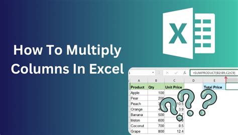Image result for Multiply 2 Columns Excel