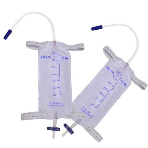 10 Pack Catheter Leg Bag Urinary Drainage Bag(750ML) 10Pcs-750ML for ...