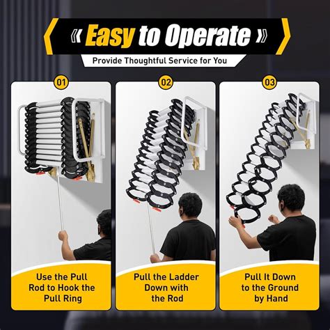 Blisiour Folding Wall Mounted Ladder 10.17FT 12Steps Loft India | Ubuy