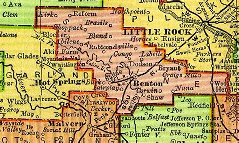 Saline County, Arkansas 1895 Map