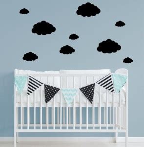 JURUOXIN 10 cm Fluffy Cloud Wall Stickers, Kids Bedroom Nursery Decal ...