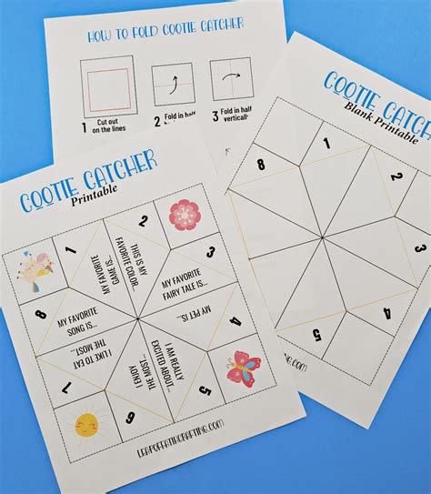 Cootie Catcher Template with FREE Printable for Fortune Teller Game ...