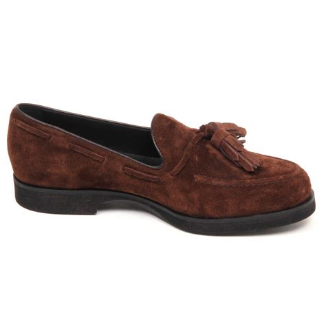 E4182 mocassino donna brown TOD'S scarpe nappine suede shoe loafer woman
