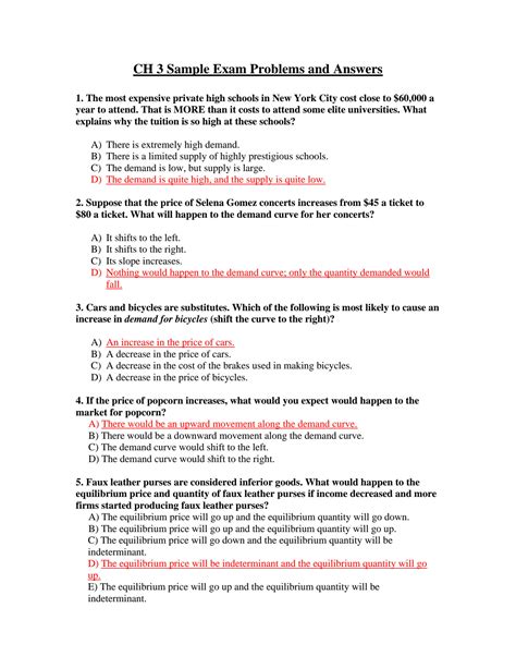 SOLUTION: Ut austin eco 304k intro to micro chapter 3 the market at ...