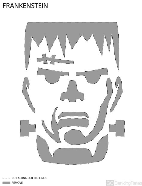 Frankenstein (Pumpkin Stencil - Pumpkin Pattern - Pumpkin Template ...