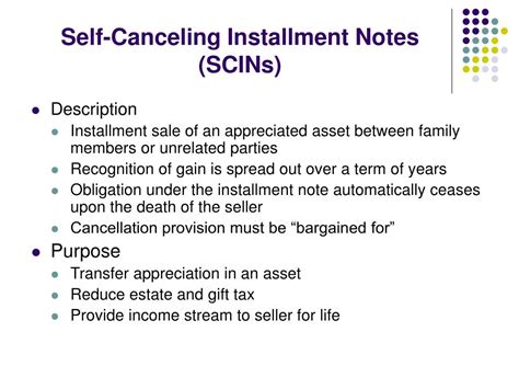 Sample Self Cancelling Installment Note 的图像结果