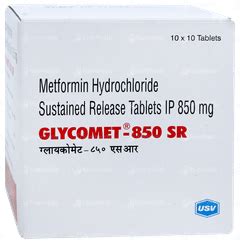 Glycomet 850 Sr Tablet 10: Uses, Side Effects, Price & Substitutes