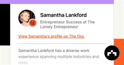 Samantha Lankford - Entrepreneur Success at The Lonely Entrepreneur ...