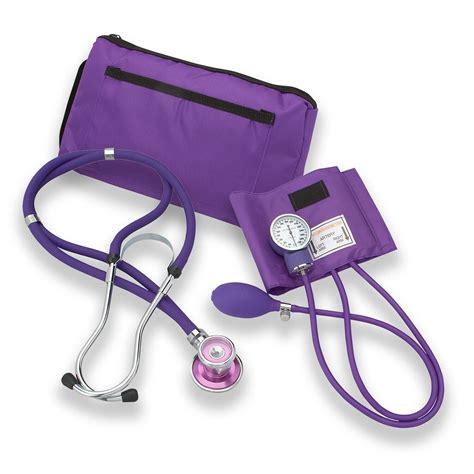 Professional Dual Head Sprague Stethoscope and Blood Pressure Cuff Set ...