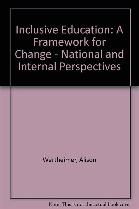 Buy Inclusive Education: A Framework for Change - National and Internal ...