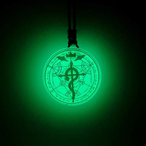 Fullmetal Alchemy Inspired Transmutation Circle with Flamel Green Glow ...