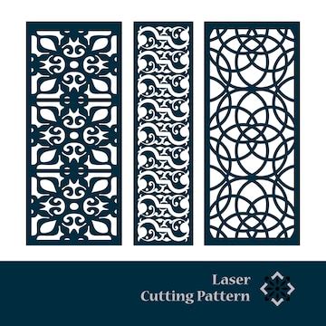 Laser and cnc cut pattern | Premium Vector