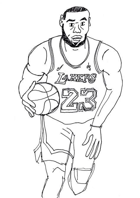 LeBron James Coloring Page - Free Printable Coloring Pages for Kids