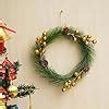 Buy eCraftIndia Green Christmas Wreath with Gold Balls and Flowers ...