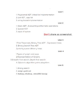 DAA - CSE - R22 JNTUH Unit 1 Algorithm Introduction Notes - Studocu