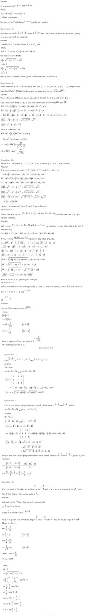 Image result for Class 12 Vectors Algebra 10.2