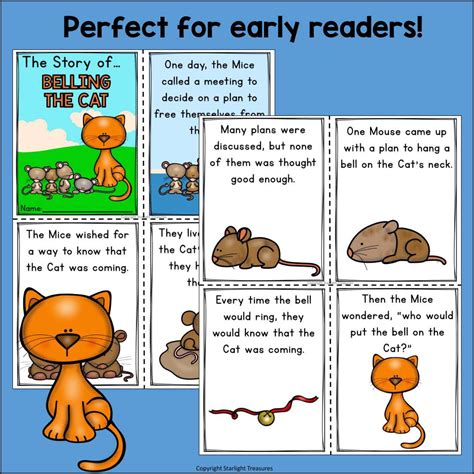 Belling the Cat Mini Book for Early Readers - Aesop's Fables | Made By ...