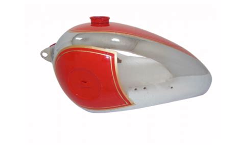 FIT FOR BSA B31 B33 Plunger Model Red Painted Chrome Petrol Fuel Tank