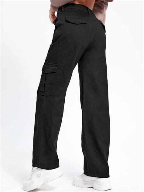 Kotty Women Straight Fit High-Rise Clean Look Stretchable Cargo Styles ...