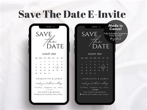 Electronic Save the Date Evite, Digital Save the Date Wedding Card, E ...