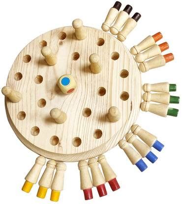 Dev Herbals Wooden Brain Teaser Memory Chess Game Set Free 5 Pcs ...