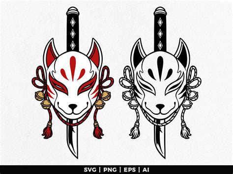 Kitsune Mask, Fox Mask, Japanese, Cut Files, Instant Download - Etsy