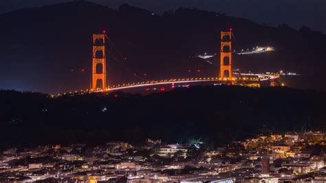 Bridge California Golden Gate Night San Francisco USA 4K HD Travel ...