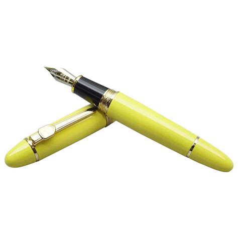 Jinhao 159 - Yellow Golor Body and Cap Convertoer Type Fountain Pen ...