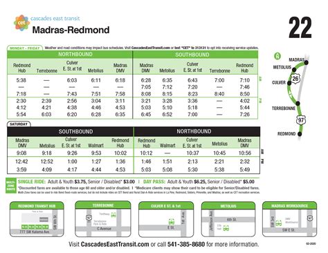 Redmond - Madras Route 22 - Cascades East Transit