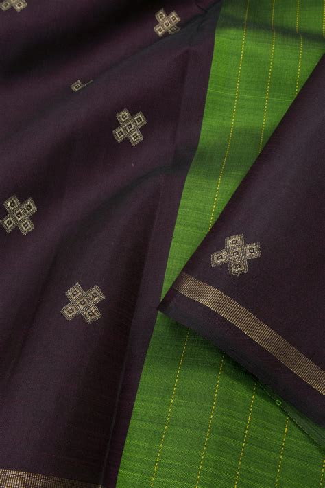 Snuff Brown Pure Zari Kanjivaram Silk Saree 10063328 – Avishya.com