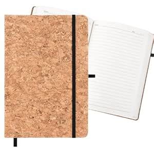Cubic Eco-Friendly Cork Notebook | A5 Hardbound Journal with Elastic ...