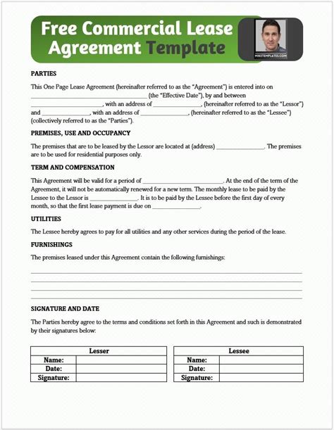 Free commercial lease agreement templates word pdf lease agreement ...