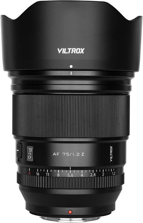 VILTROX PRO 75mm F1.2 f/1.2 Z Mount APS-C Prime Lens Autofocus Large ...