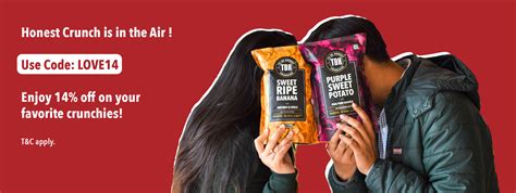 To Be Honest (TBH) crunchies made with 100% real vegetables