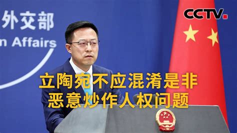 中国外交部：立陶宛不应混淆是非 恶意炒作人权问题 |《中国新闻》CCTV中文国际 - YouTube