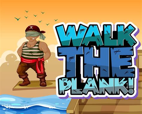 Walk The Plank logo banner with a pirate man walking on the plank ...