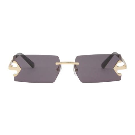 Buy Off White Rim Less Sunglasses OERI155 7607 | Optorium