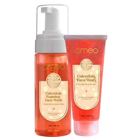 Omeo Calendula Foaming Face Wash- 150ML & 100gm (Combo Pack) with ...