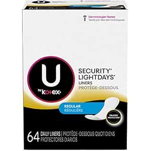 Buy Kotex Lightdays Pantiliners 64 Count Boxes (Pack of 4) Online at ...