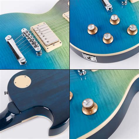 Buy Leo Jaymz 39” Electric Guitar Les Paul Style - Mahogany Body and ...