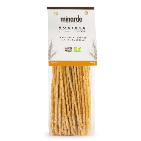 Busiata lunga - Organic durum wheat semolina pasta - 500 gr - Minardo ...