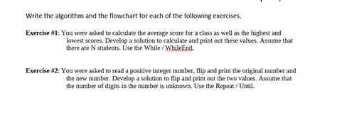 Algorithm and Flowchart Worksheet 的图像结果